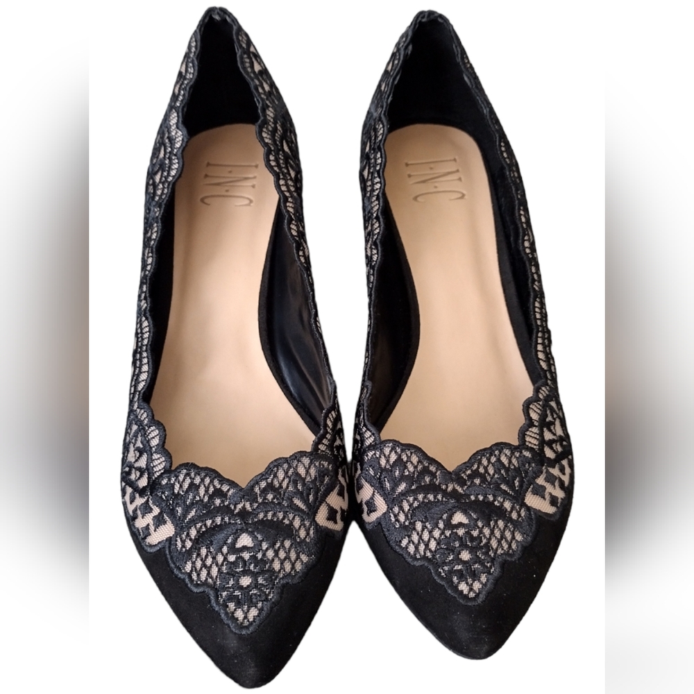 Inc International Concepts Other | I.N.C Lace Heels | Color: Black/Cream